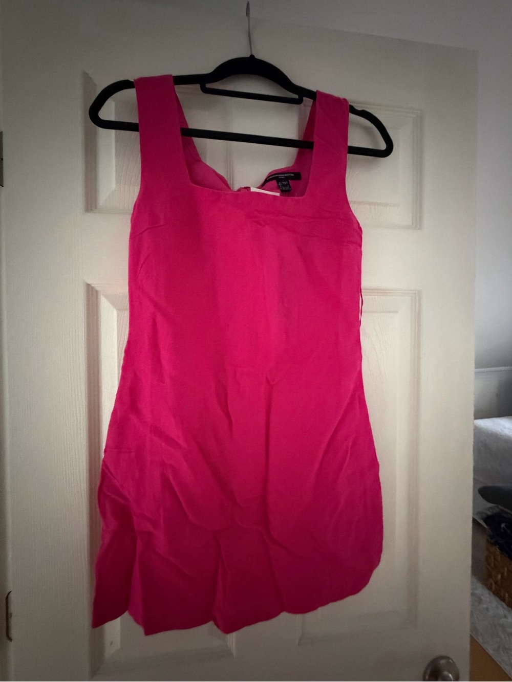 French Connection Vibrant Hot Pink Sleeveless Mini Dress